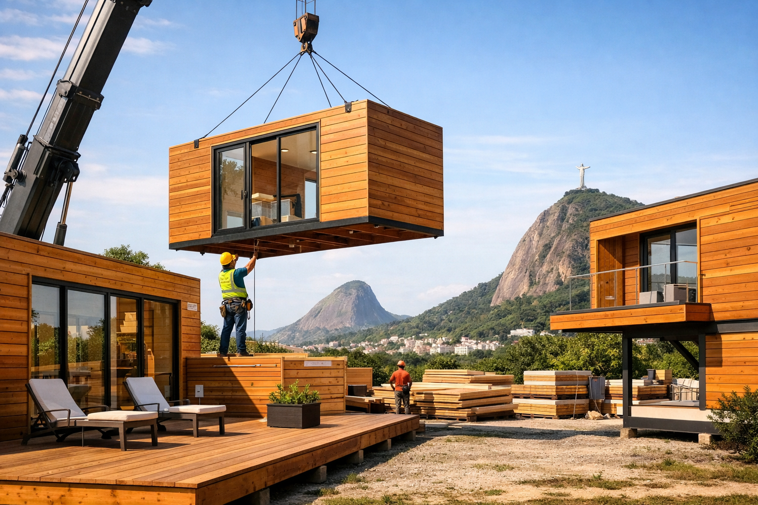 Arquitetura modular em madeira